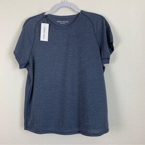 Outdoor voices Womens blue navy ecomesh short sleeve T-shirt XL